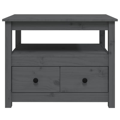 Sohvapöytä harmaa 71x49x55 cm täysi mänty