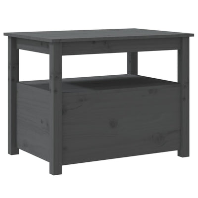 Sohvapöytä harmaa 71x49x55 cm täysi mänty
