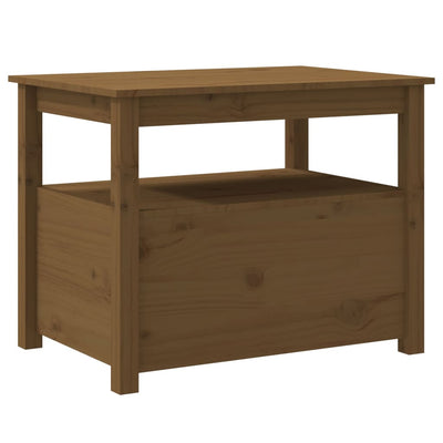Sohvapöytä hunajanruskea 71x49x55 cm täysi mänty