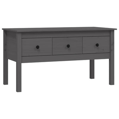 Sohvapöytä harmaa 102x49x55 cm täysi mänty