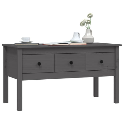 Sohvapöytä harmaa 102x49x55 cm täysi mänty