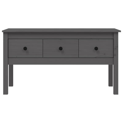 Sohvapöytä harmaa 102x49x55 cm täysi mänty