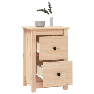 Yöpöydät 2 kpl 40x35x61,5 cm täysi mänty