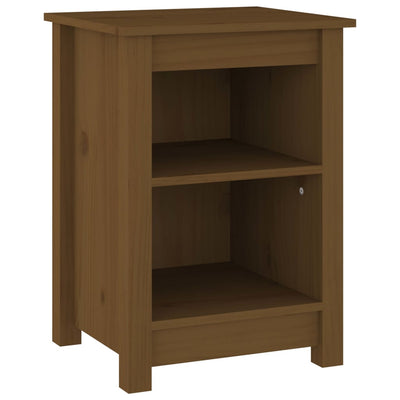 Yöpöydät 2 kpl hunajanruskea 40x35x55 cm täysi mänty