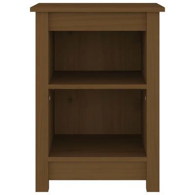 Yöpöydät 2 kpl hunajanruskea 40x35x55 cm täysi mänty
