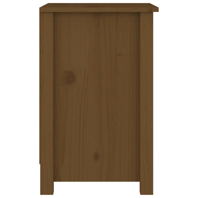 Yöpöydät 2 kpl hunajanruskea 40x35x55 cm täysi mänty