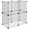 Lemmikkihäkki ovella musta 12-paneelinen 35x35 cm teräsmateriaalia