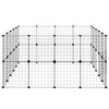 36-paneelinen lemmikkihäkki ovella musta 35x35 cm teräs