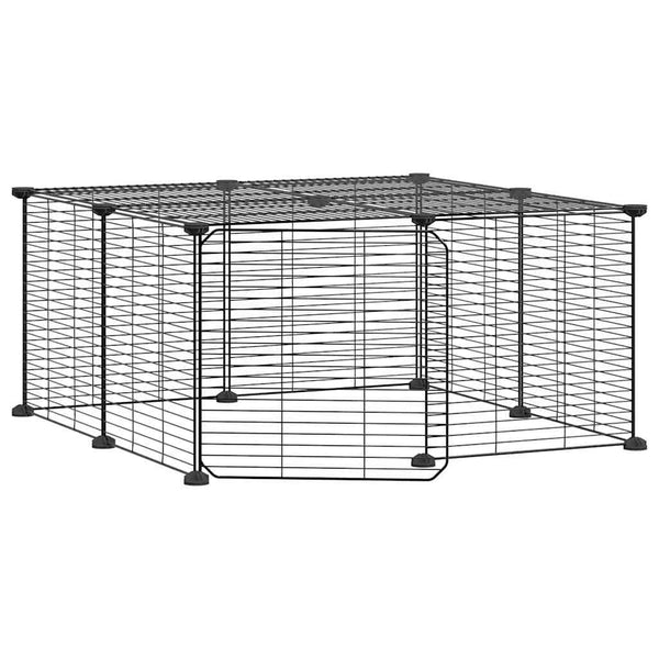 Lemmikkihäkki ovella Marti 35x35cm mustana (12-paneelinen, teräs)
