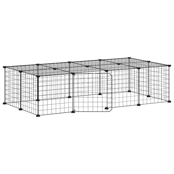 Lemmikkihäkki ovella Marti 35x35cm mustana (20-paneelinen, teräs)