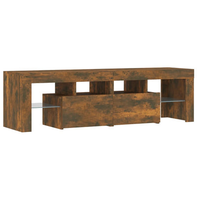 TV-taso LED-valoilla savutammi 140x36,5x40 cm