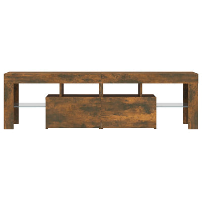 TV-taso LED-valoilla savutammi 140x36,5x40 cm
