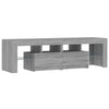 TV-taso LED-valoilla harmaa Sonoma 140x36,5x40 cm