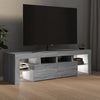 TV-taso LED-valoilla harmaa Sonoma 140x36,5x40 cm