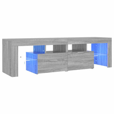 Harmaa tv-taso led-valoilla Grozdana 140x36,5x40cm