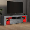 TV-taso LED-valoilla harmaa Sonoma 140x36,5x40 cm