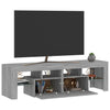 TV-taso LED-valoilla harmaa Sonoma 140x36,5x40 cm