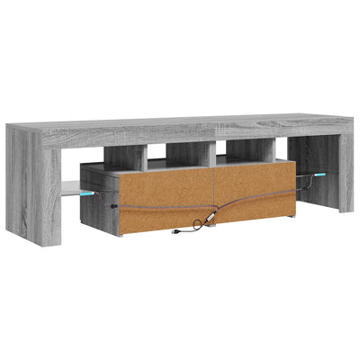 Harmaa tv-taso led-valoilla Grozdana 140x36,5x40cm