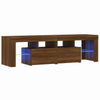 TV-taso LED-valoilla ruskea tammi 140x36,5x40 cm