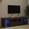 Ruskea tammi tv-taso led-valoilla Grozdana 140x36,5x40cm