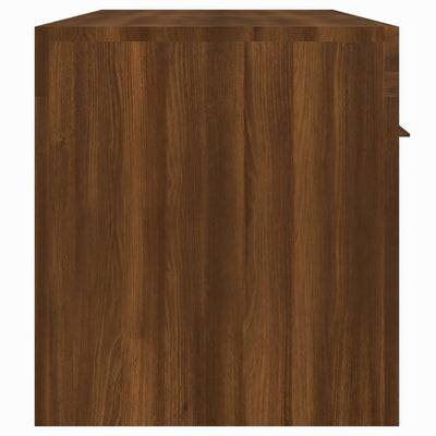 TV-taso LED-valoilla ruskea tammi 140x36,5x40 cm