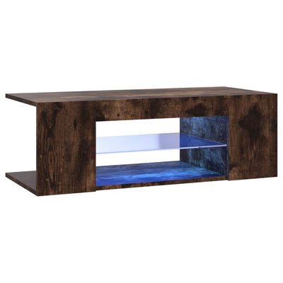 TV-taso LED-valoilla savutammi 90x39x30 cm