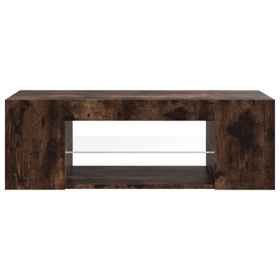 TV-taso LED-valoilla savutammi 90x39x30 cm