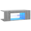 TV-taso LED-valoilla harmaa Sonoma 90x39x30 cm