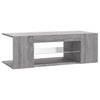 TV-taso LED-valoilla harmaa Sonoma 90x39x30 cm
