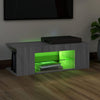 TV-taso LED-valoilla harmaa Sonoma 90x39x30 cm