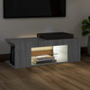 TV-taso LED-valoilla harmaa Sonoma 90x39x30 cm