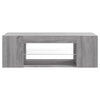 TV-taso LED-valoilla harmaa Sonoma 90x39x30 cm