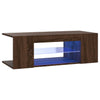 TV-taso LED-valoilla ruskea tammi 90x39x30 cm
