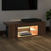 TV-taso LED-valoilla ruskea tammi 90x39x30 cm