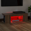 TV-taso LED-valoilla ruskea tammi 90x39x30 cm