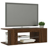 TV-taso LED-valoilla ruskea tammi 90x39x30 cm