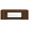 TV-taso LED-valoilla ruskea tammi 90x39x30 cm
