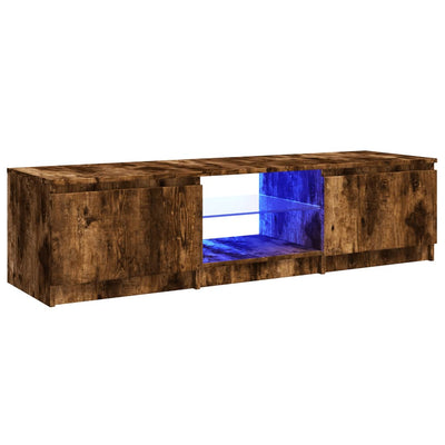 TV-taso LED-valoilla savutammi 140x40x35,5 cm