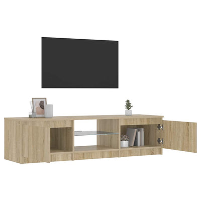 Savutammi tv-taso led-valoilla Dondos 140x40x35,5cm