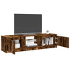 TV-taso LED-valoilla savutammi 140x40x35,5 cm