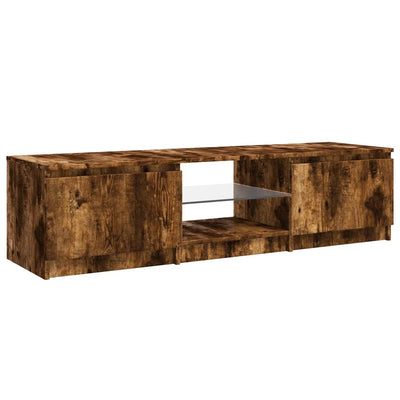 TV-taso LED-valoilla savutammi 140x40x35,5 cm