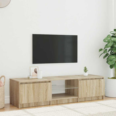 Savutammi tv-taso led-valoilla Dondos 140x40x35,5cm