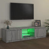 TV-taso LED-valoilla harmaa Sonoma 140x40x35,5 cm