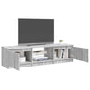 TV-taso LED-valoilla harmaa Sonoma 140x40x35,5 cm