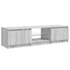 TV-taso LED-valoilla harmaa Sonoma 140x40x35,5 cm