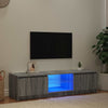 Harmaa tv-taso led-valoilla Dondos 140x40x35,5cm