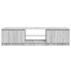 TV-taso LED-valoilla harmaa Sonoma 140x40x35,5 cm