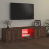 TV-taso LED-valoilla ruskea tammi 140x40x35,5 cm