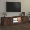 TV-taso LED-valoilla ruskea tammi 140x40x35,5 cm