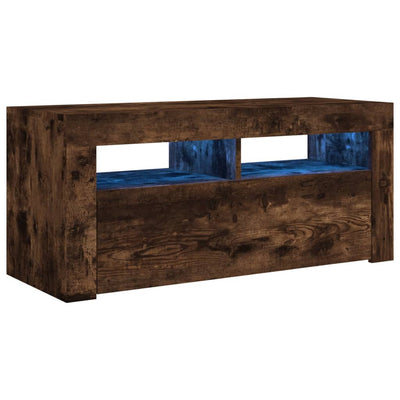 TV-taso LED-valoilla savutammi 90x35x40 cm